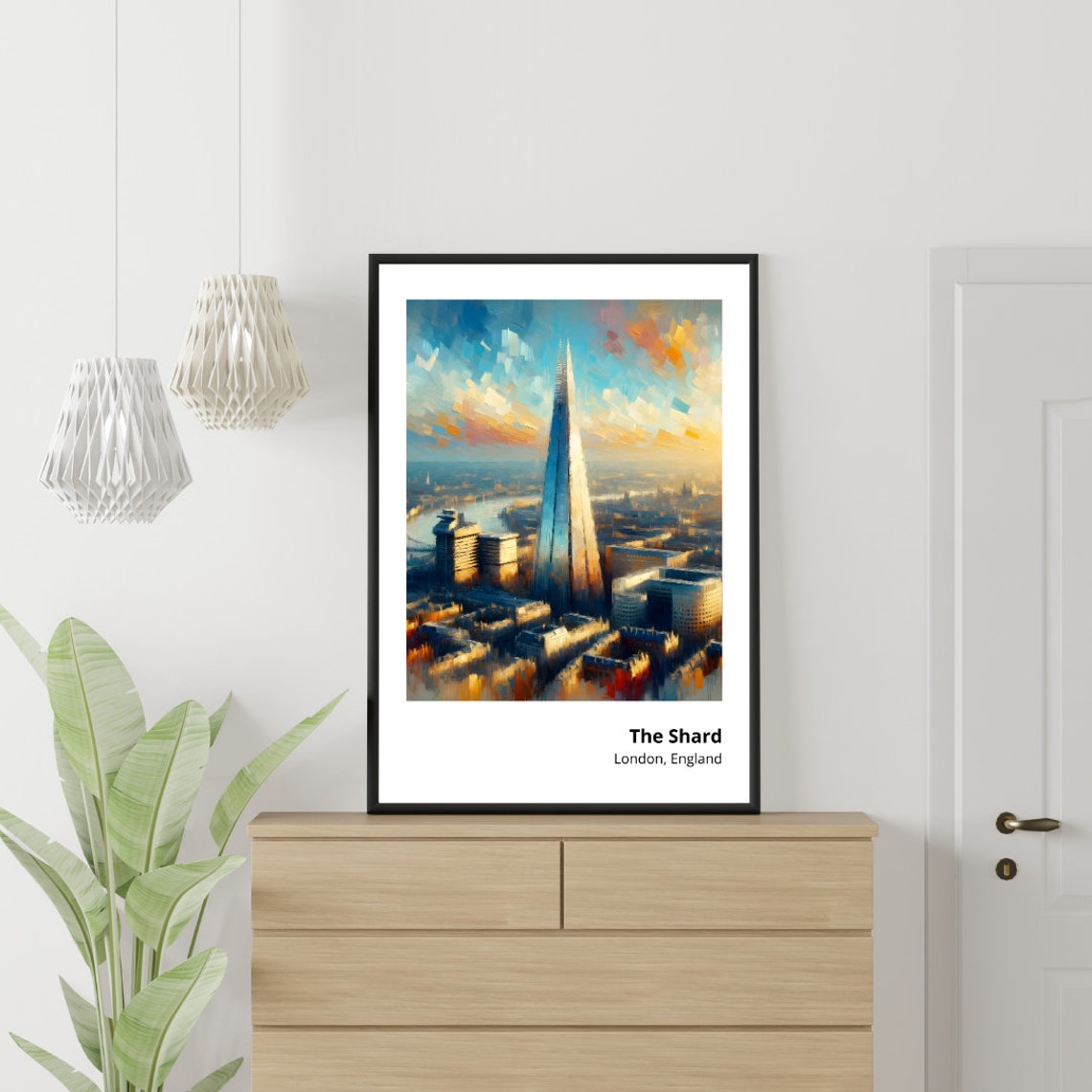 The Shard London England Modern Skyscraper Skyline Sunset View Poster - Image 4