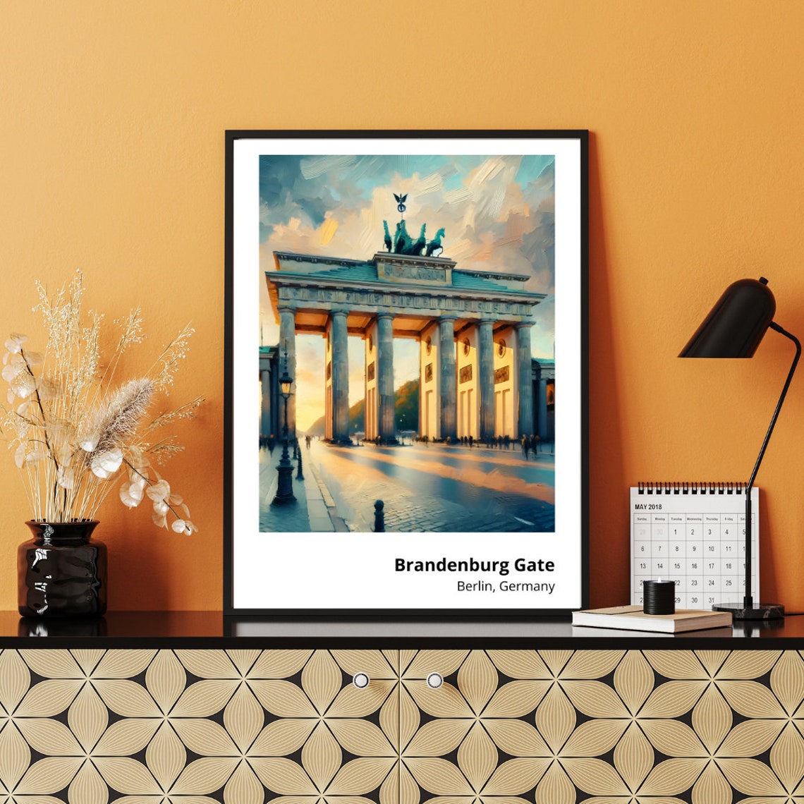 Brandenburg Gate Berlin Germany Golden Hour Evening Historic Poster - Image 4