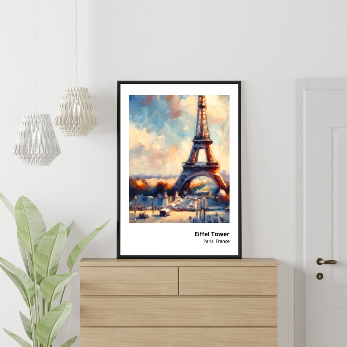 Eiffel Tower Paris Romantic Cityscape Impressionist Art Poster - Image 5