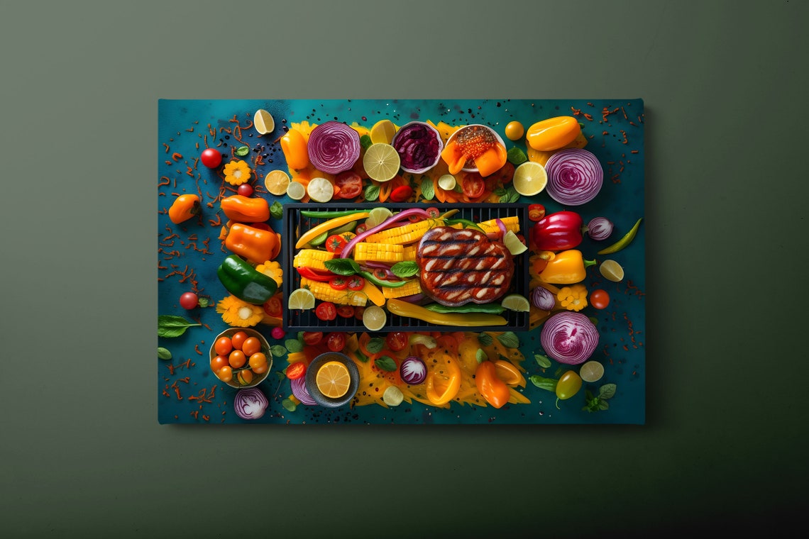 Roasted Meat With Vegetables Steaming Hot Kitchen Food Photography Art