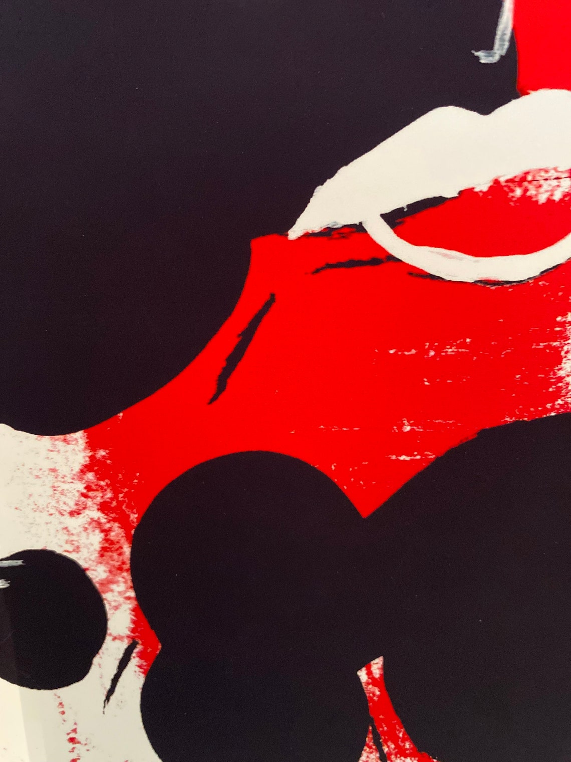 Abstract Red Face Minimalist Line Art, Bold Shapes - Image 2