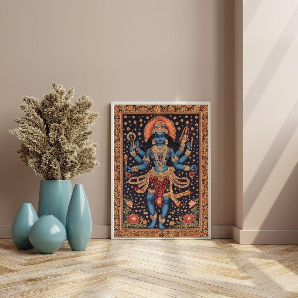 Divine Goddess Kali Traditional Indian Painting Spiritual Hindu Art Print