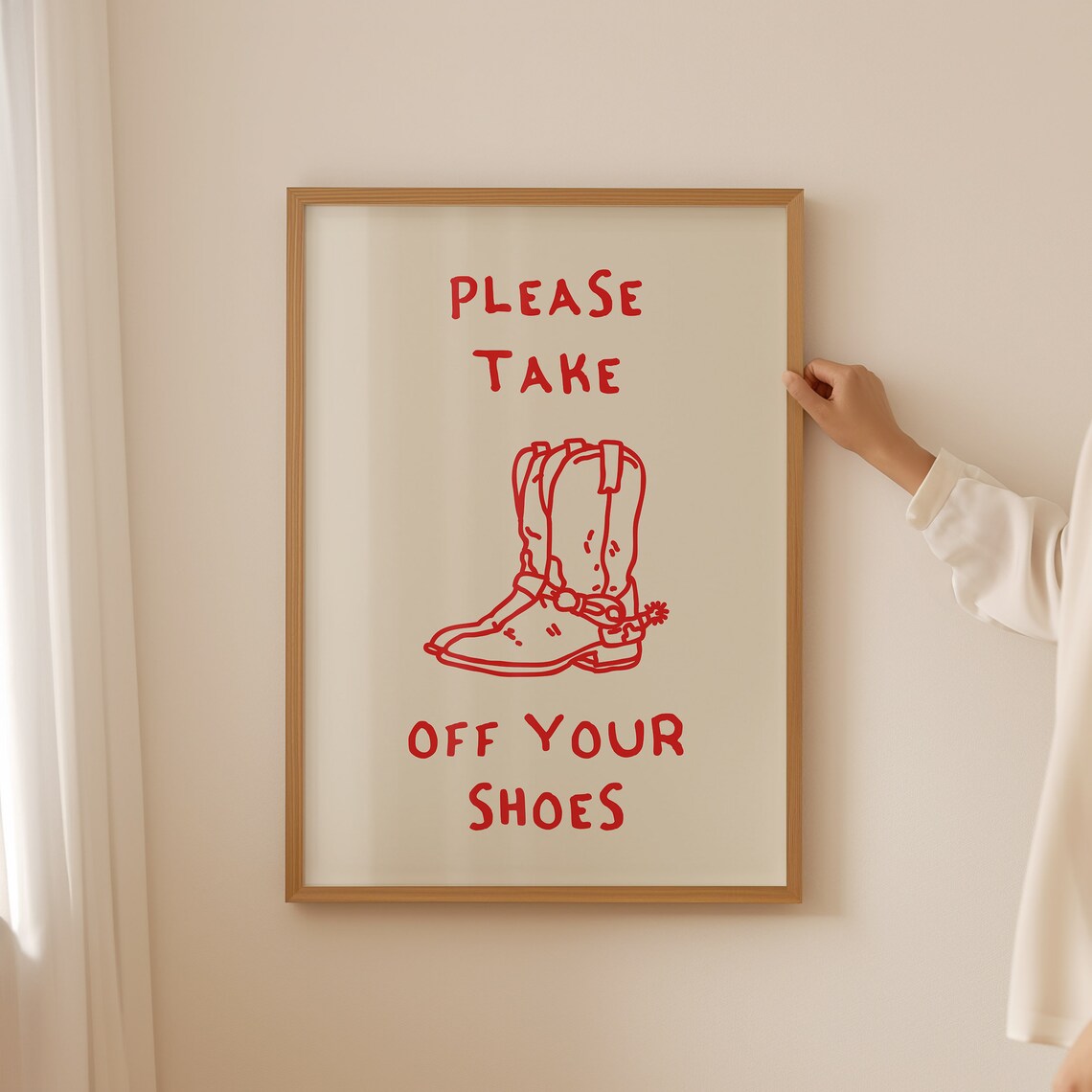 Please Take Off Your Shoes Cowboy Boots Poster Art - Image 4