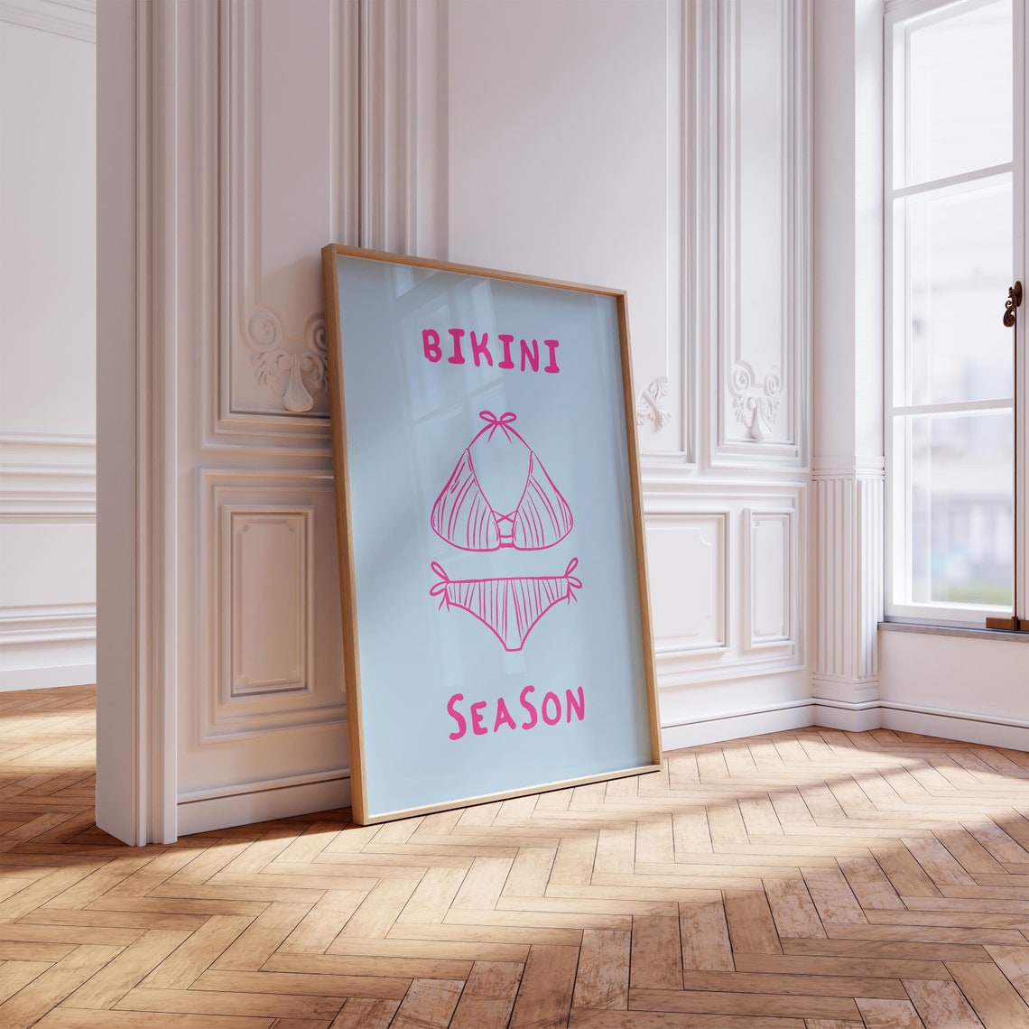 Bikini Season Pink Swimsuit Summer Beach Pool Party Wall Poster - Image 3