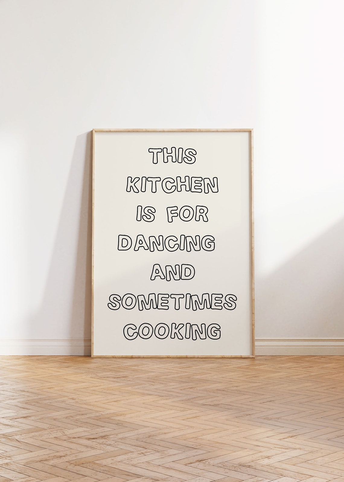 This Kitchen Is for Dancing and Sometimes Cooking Quote Poster - Image 4