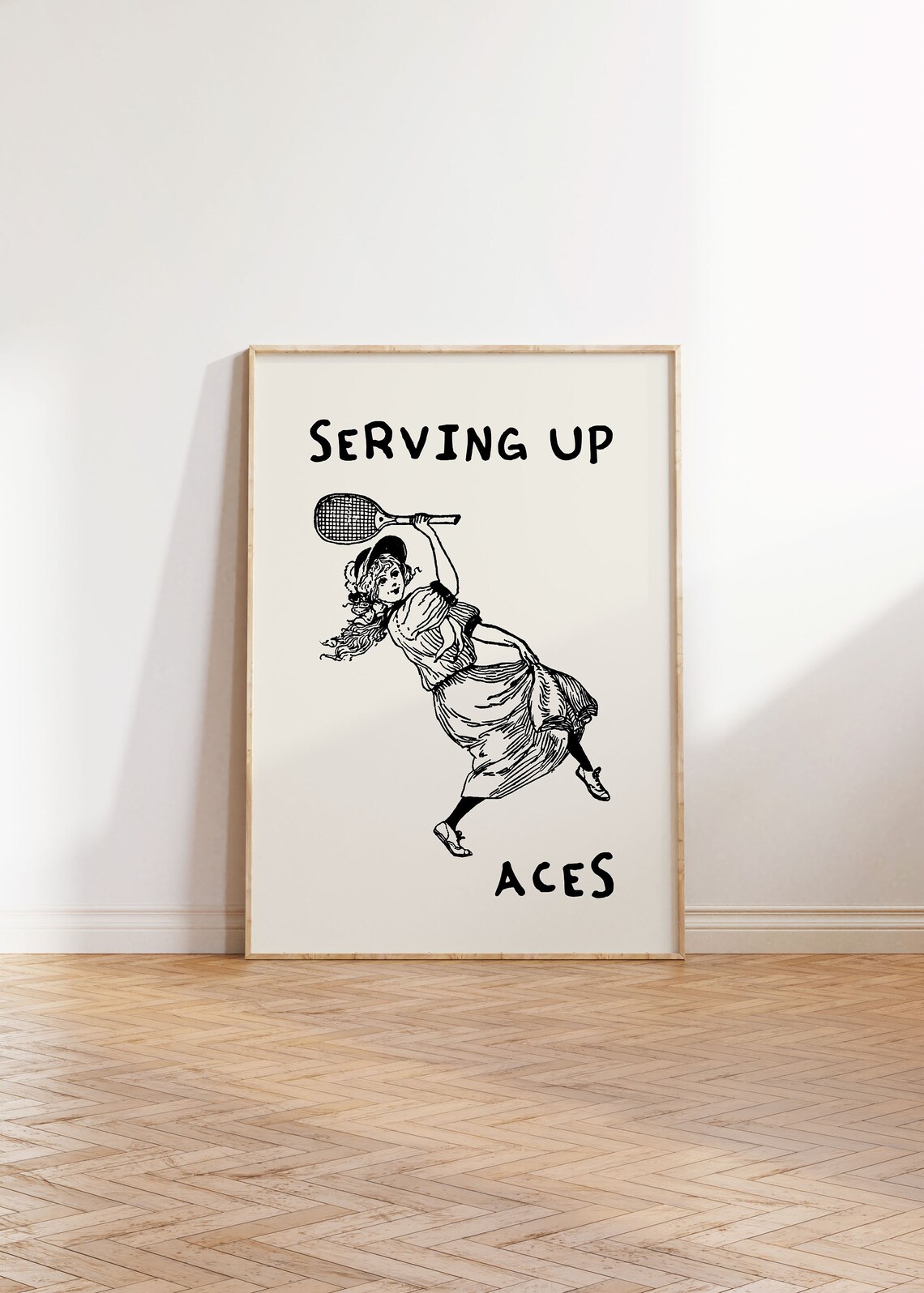 Serving Up Aces Vintage Tennis Player Retro Sports Poster Art - Image 5