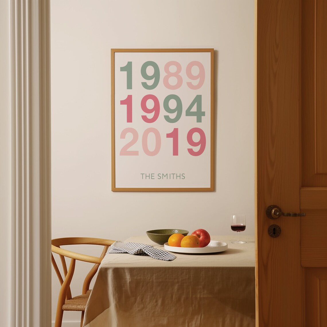 Custom Year Personalized Family Typography Art Print - Image 2
