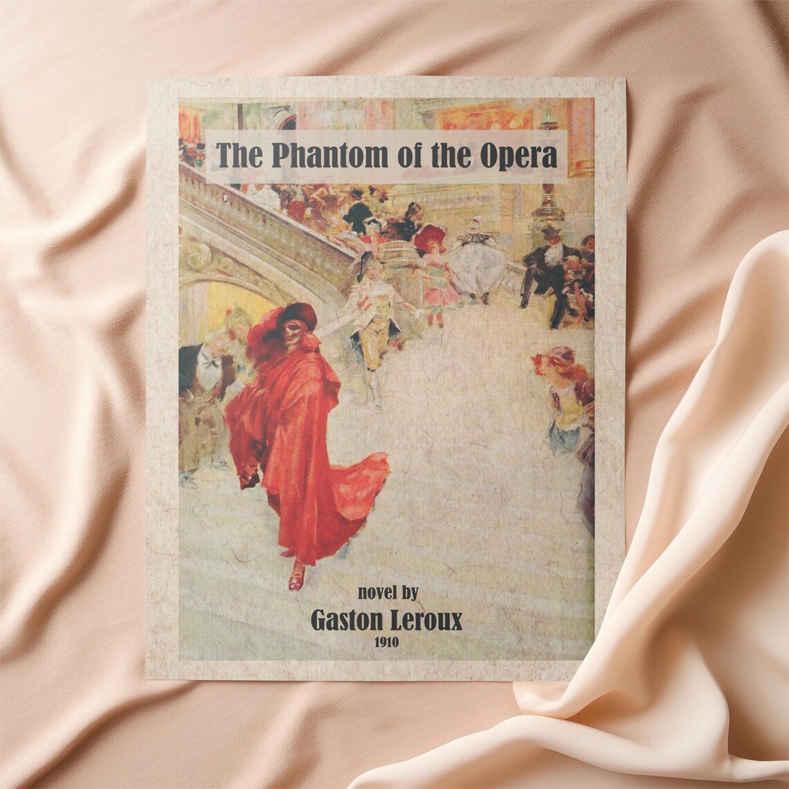 The Phantom of the Opera 1910 Gaston Leroux Novel Cover Art Print - Image 2