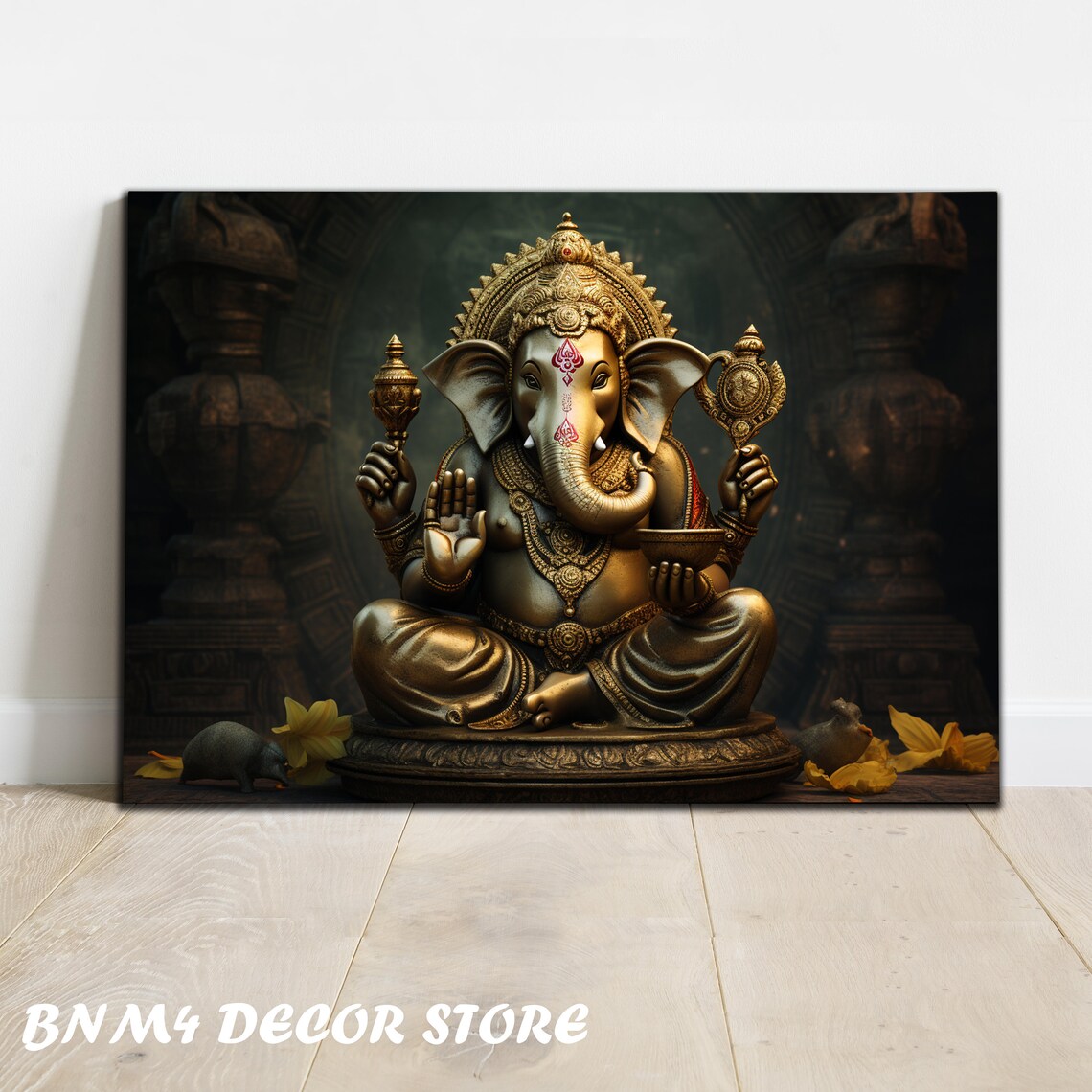 Ganesha Abstract Wall Decor, Spiritual Art Print