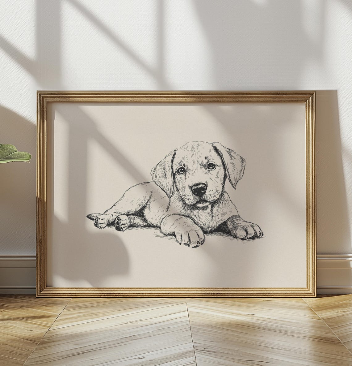 Lab Puppy Wall Art Labrador Retriever Puppy Nursery Poster Boys Room Dog Print Girls Nursery Sketch Baby Nursery Drawing Lab Painting - Image 3