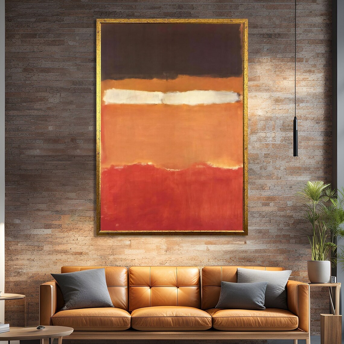 Mark Rokhto Inspired Abstract Art, Warm Tone