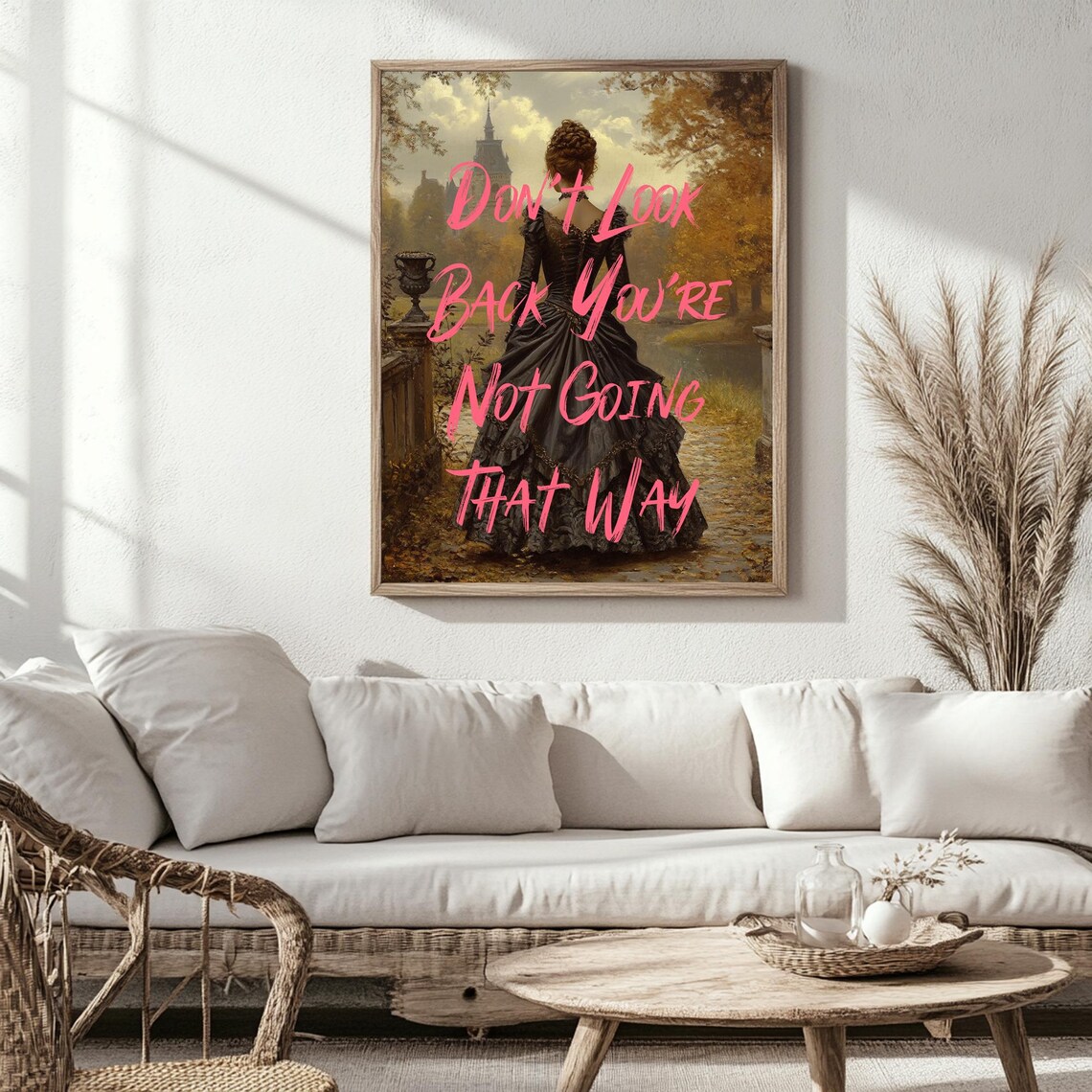 Don't Look Back You're Not Going That Way Victorian Quote Poster - Image 4