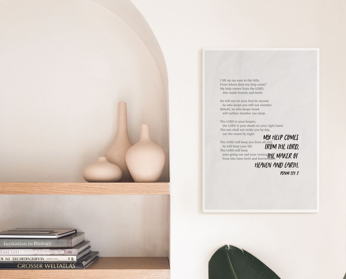 Psalm 121 Artwork Print Bible Verse Scripture Wall Art Christian Wall Art Faith Print Psalm 1212 Living Room Art - Image 3