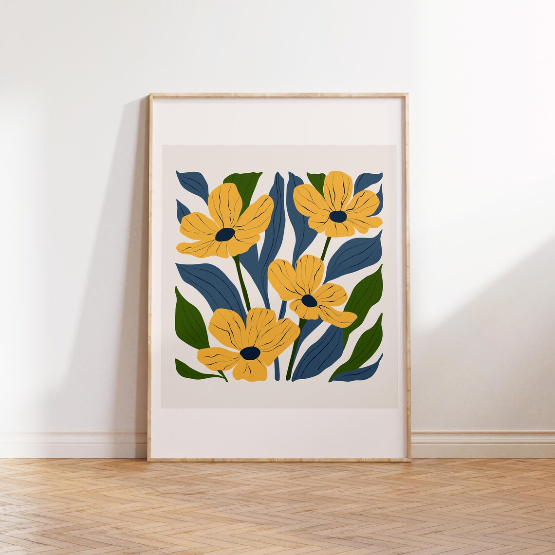 Eclectic Flowers Abstract Floral Wall Decor, Poster