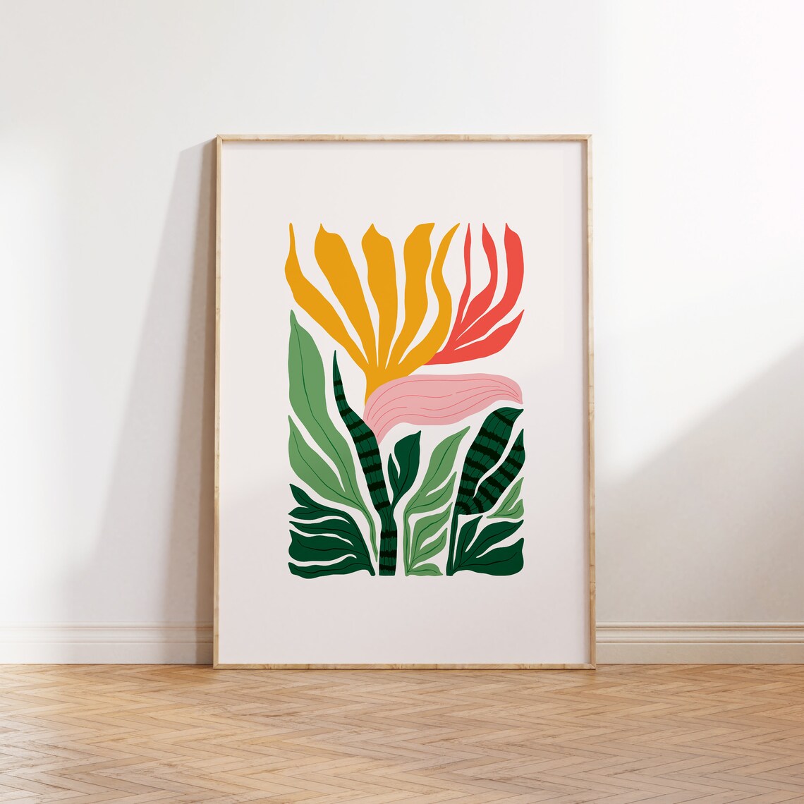 Jungle Flora Tropical Botanical Wall Art Print
