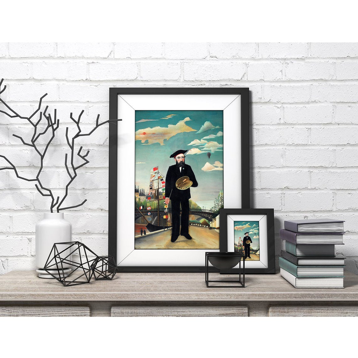 Henri Rousseau Myself Portrait-Landscape Naïve Self Portrait Poster - Image 4