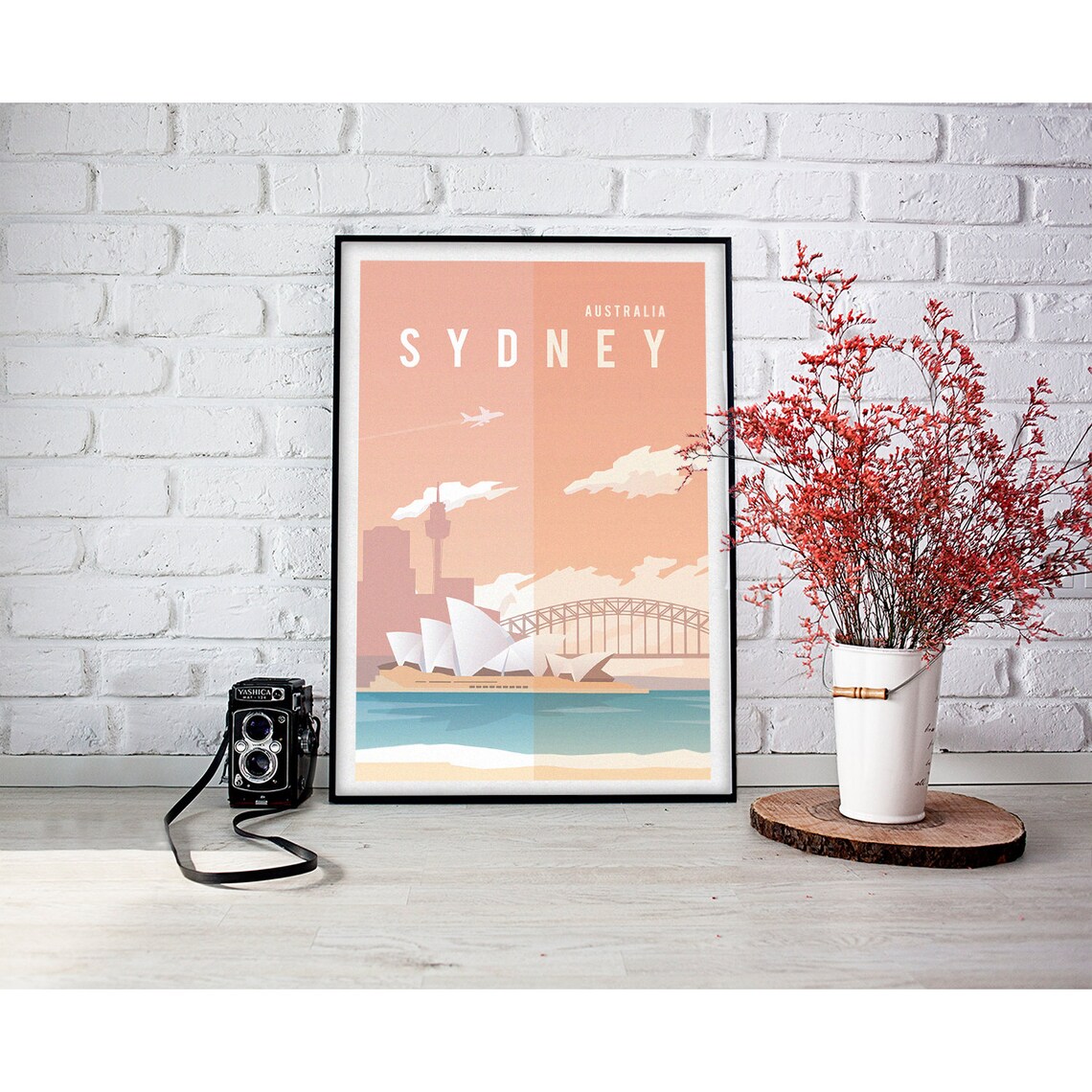 Sydney Vintage Travel Poster, Minimalist Art Print - Image 2