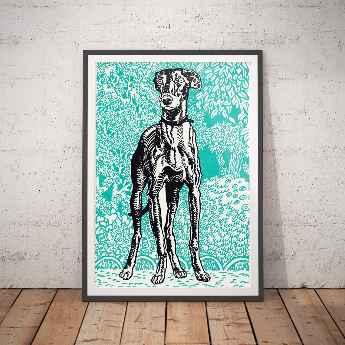 Greyhound Vintage Art Print, Classic Wall Decor