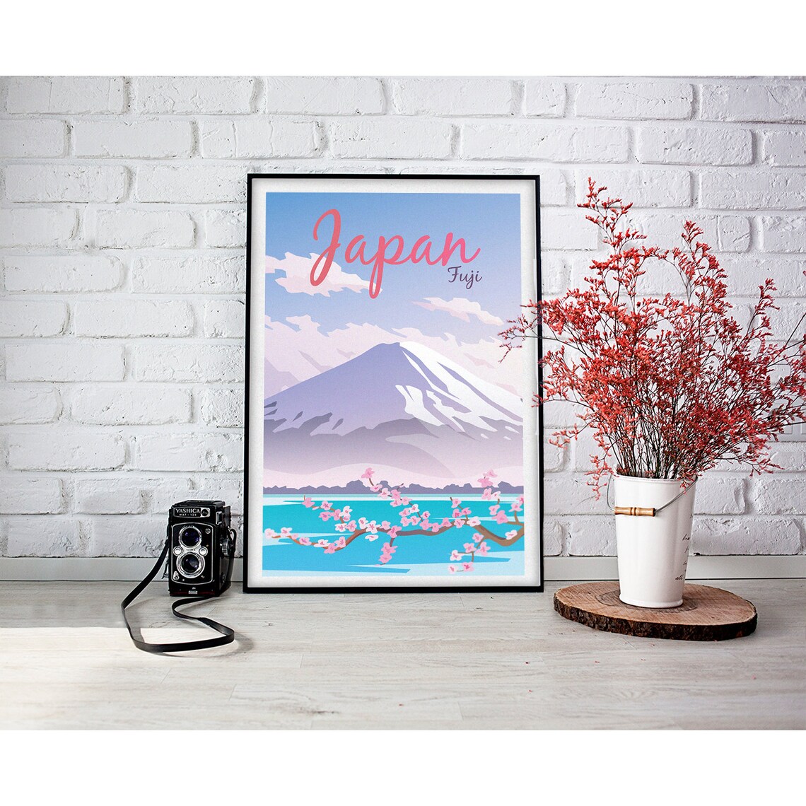 Japan Vintage Travel Poster, Minimalist Art Print - Image 2