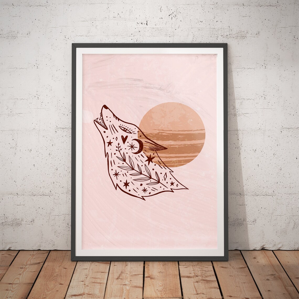 Luna Dream No 8 Howling Wolf Occult Art Print