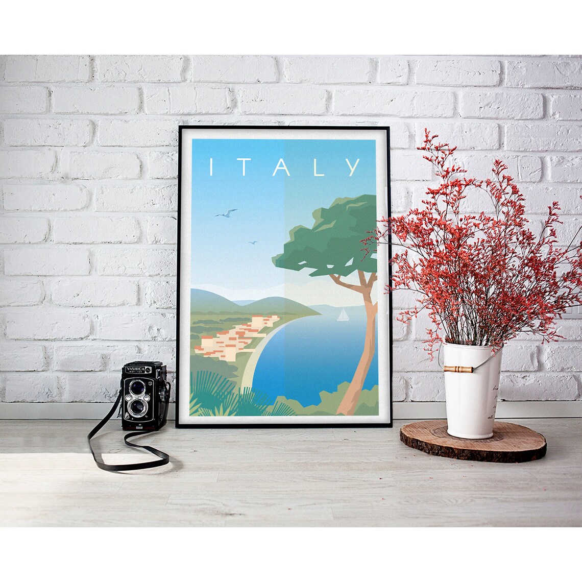 Italy Vintage Travel Poster, Minimalist Art Print - Image 2