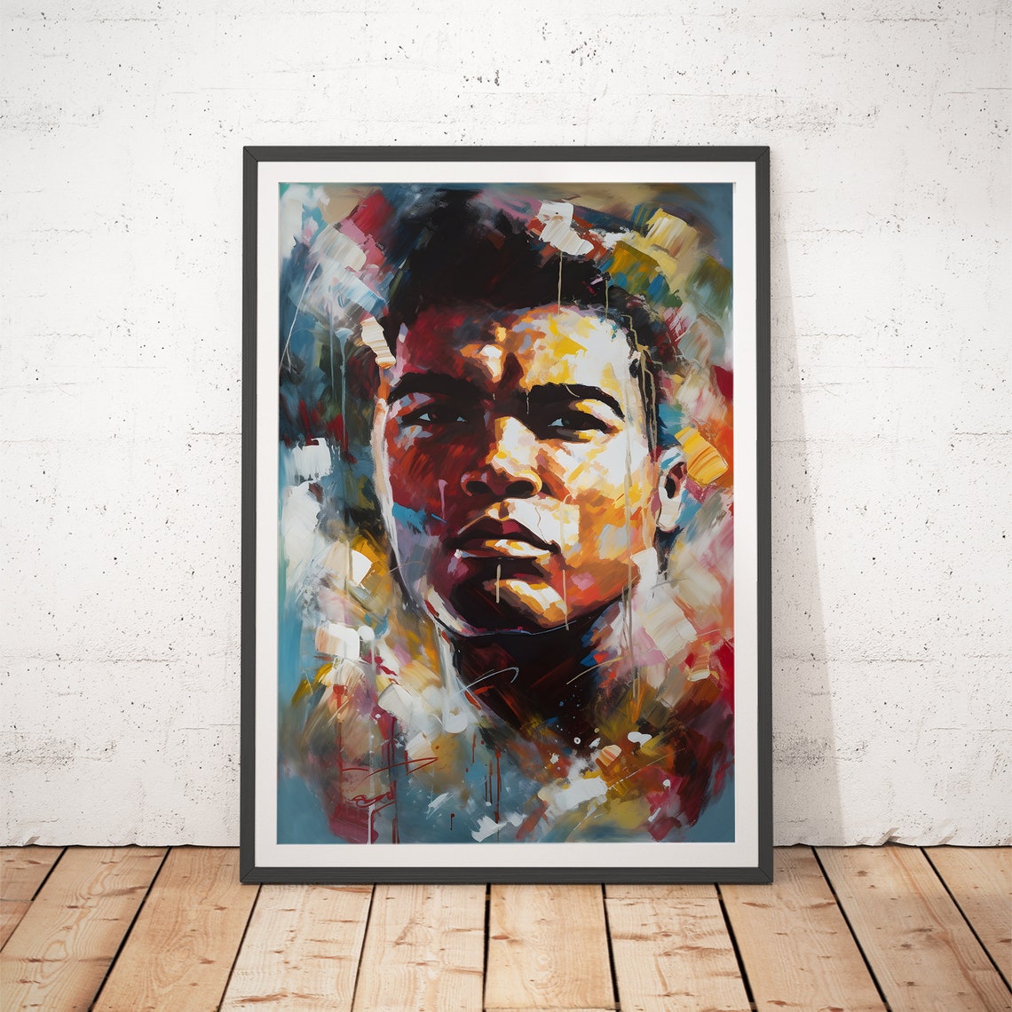 Muhammad Ali Vibrant Abstract Impressionist Boxing Icon Poster