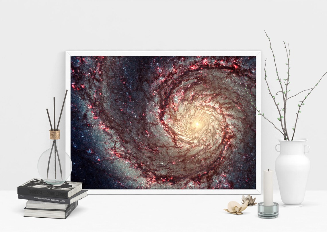 Whirlpool Galaxy Art Print, Outer Space Decor - Image 2
