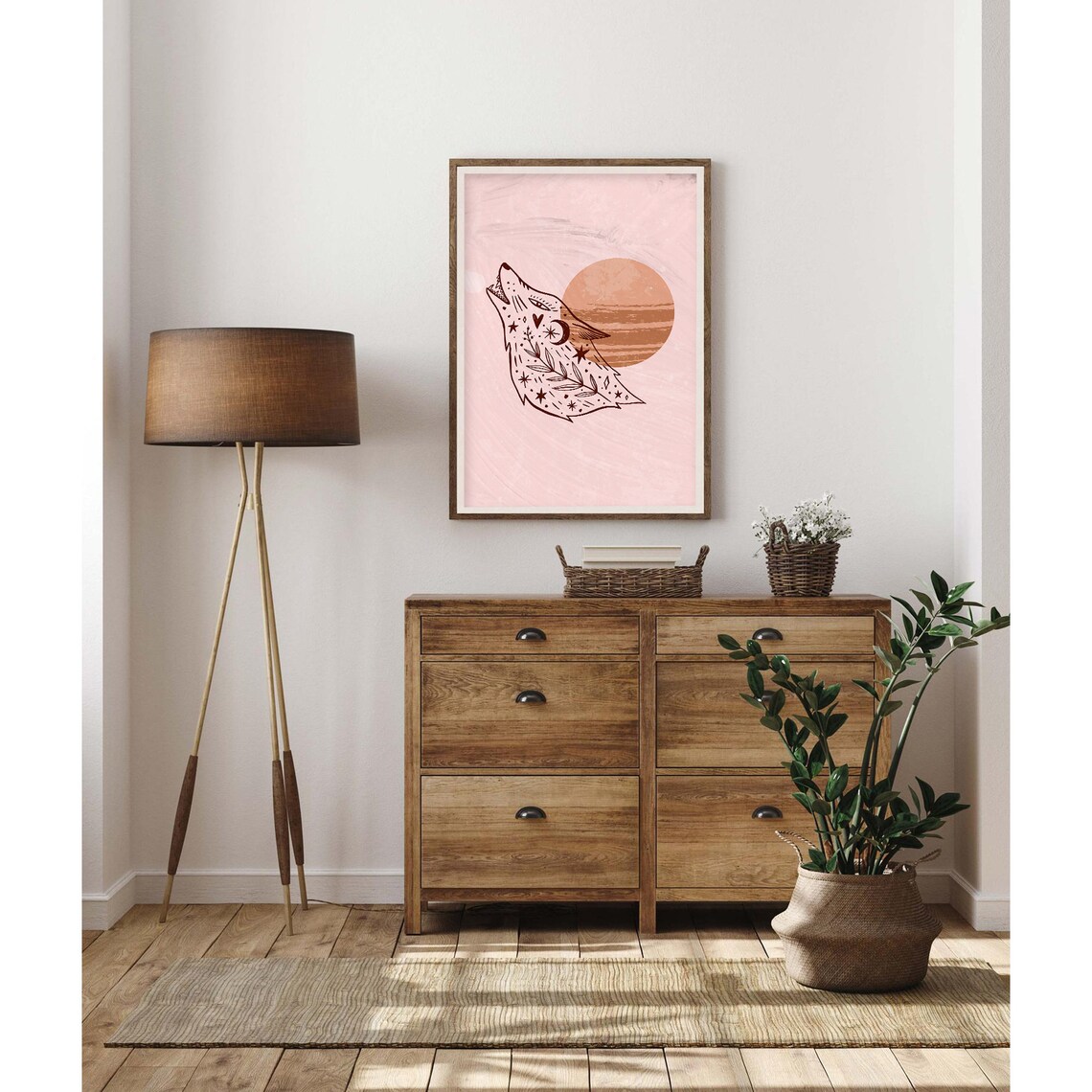 Luna Dream No 8 Howling Wolf Occult Art Print - Image 2