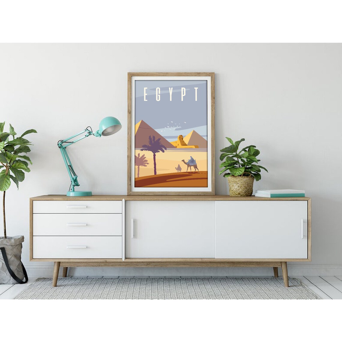 Egypt Vintage Travel Poster, Minimalist Art Print - Image 2