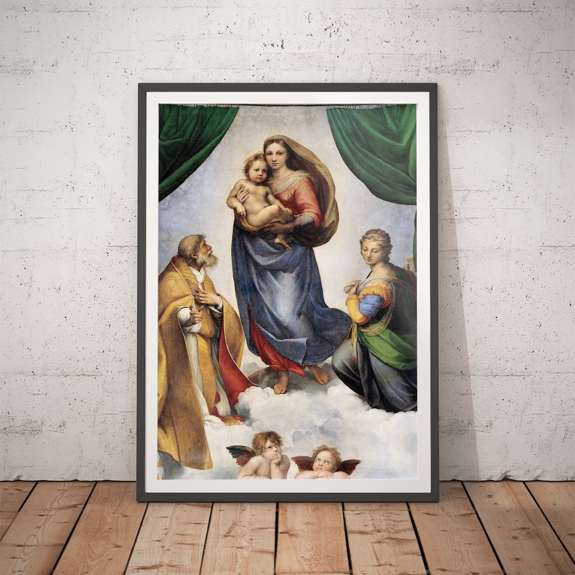 Sistine Madonna Vintage Art Print, Raphael Classic