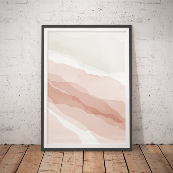 Watercolor Landscape Print No15 Rustic Mountain Contemporary Minimalist Wall Art Decor Ideas For Bedroom Kitchen Or Living Room