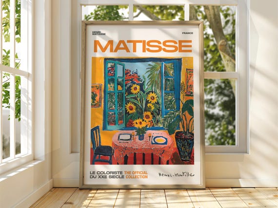Henri Matisse Patio Doors Art Exhibition Poster Gallery Print Classic Fauvism Painting