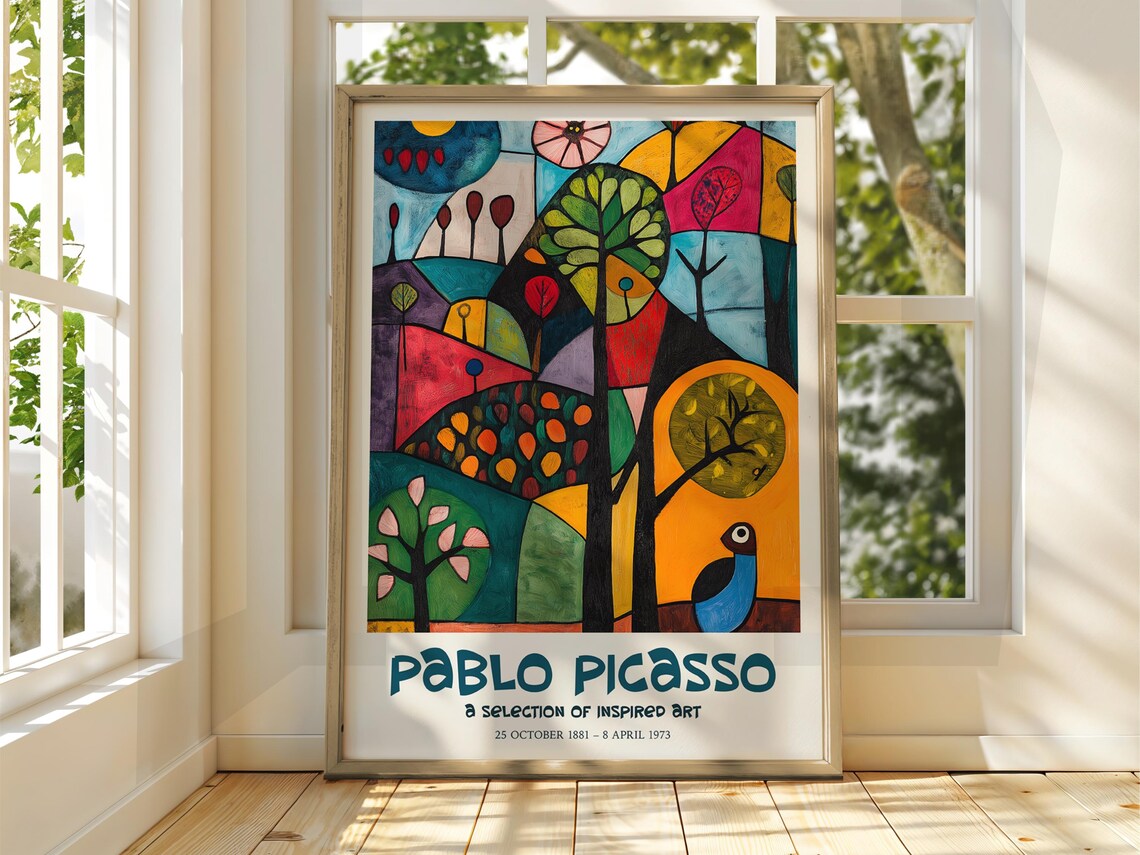 Pablo Picasso Art Exhibition Print Cubism Surrealism Poster Abstract Gallery Home Decor Face