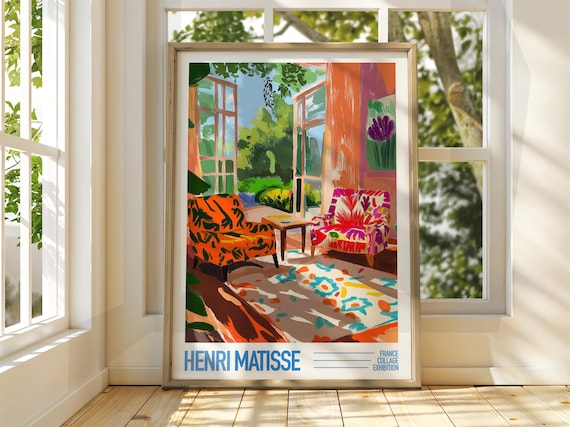 Henri Matisse Colorful Living Room France Collage Exhibition Poster