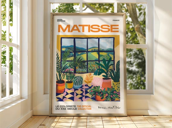 Henri Matisse Floral Patio Art Exhibition Print Gallery Classic Fauvism Painting