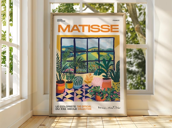 Henri Matisse Green Window Plants Country View Fauvist Art Poster