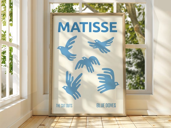 Henri Matisse Blue Doves Poster Exhibition Gallery Print Famous Art Bird Wall