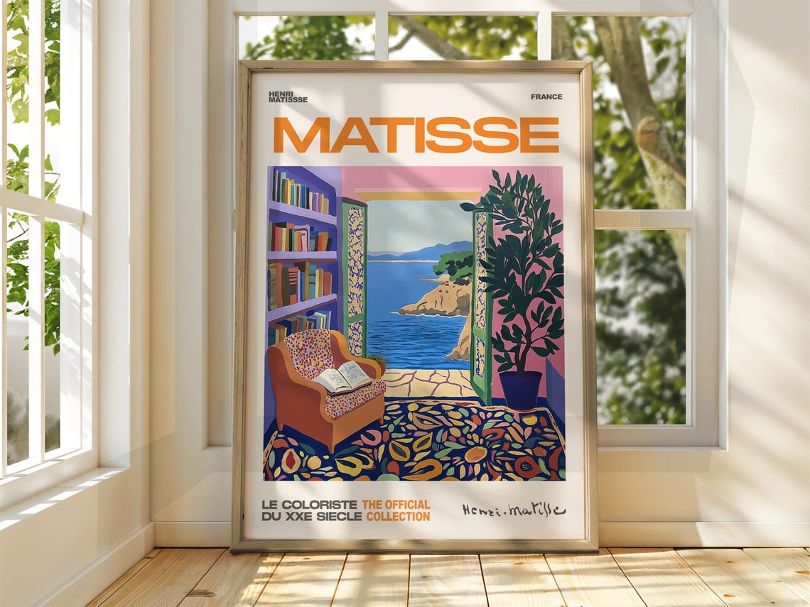Henri Matisse Cozy Reading Room Sea View Gallery Exhibition Poster