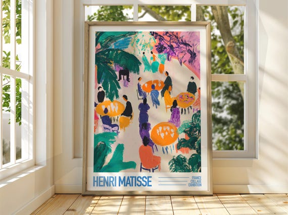 Henri Matisse Style Garden Art Exhibition Print Gallery Classic Fauvism Painting
