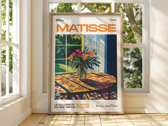 Flower Vase Window Henri Matisse Exhibition Poster Gallery Print Floral Art Fauvism