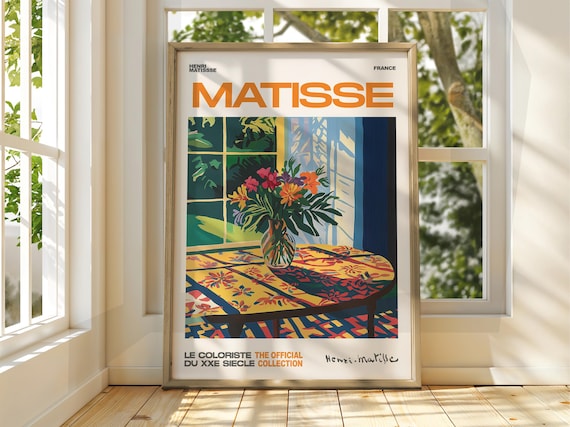 Henri Matisse Flower Vase Window Exhibition Gallery Art Poster