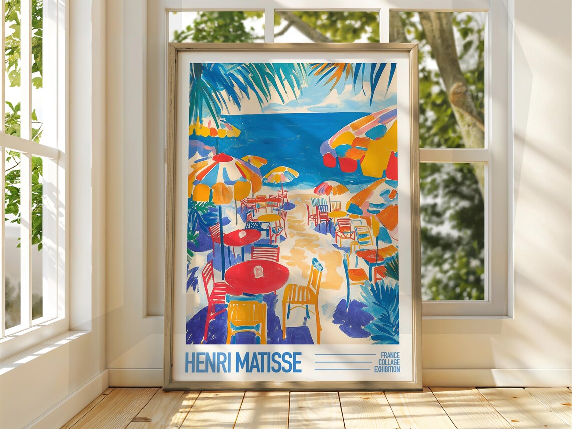 Henri Matisse Seaside Cafe Umbrellas France Exhibition Poster