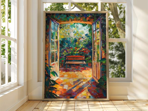 Henri Matisse Floral Patio Art Exhibition Print Gallery Classic Fauvism Painting