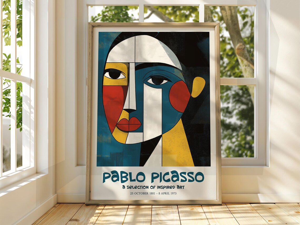 Pablo Picasso Art Exhibition Print Cubism Surrealism Poster Abstract Gallery Home Decor Face