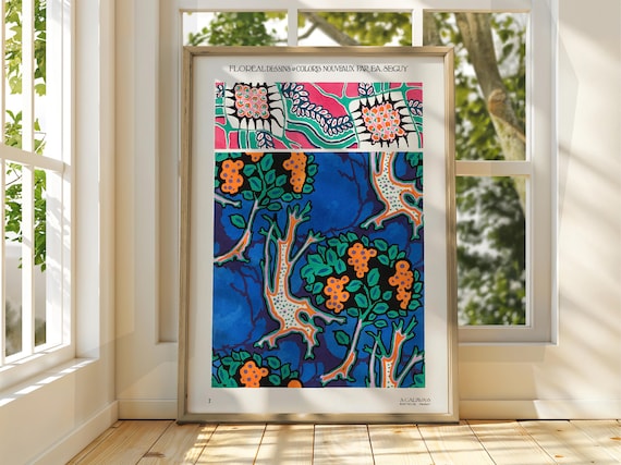 Flower Market Poster Floral Pattern Gallery Print Wall Art Pastel Garden Flowers Abstract Botanic