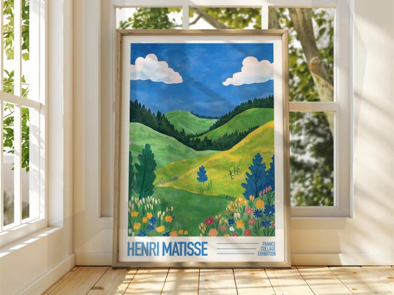 Henri Matisse Meadow Art Exhibition Print Gallery Classic Village Countryside