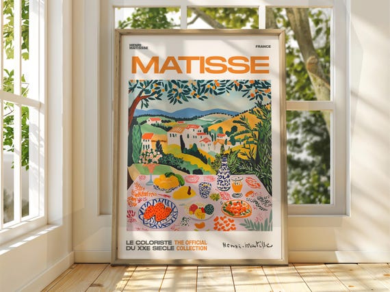 Henri Matisse Meadow Art Exhibition Print Gallery Classic Picnic Outside Fruit