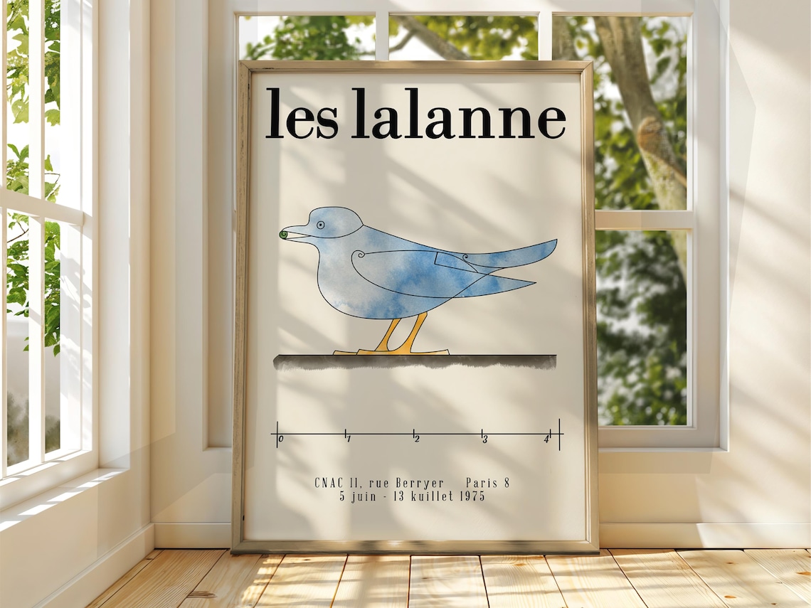 Les Lalanne Blue Bird Paris 1975 Exhibition Gallery Art Poster