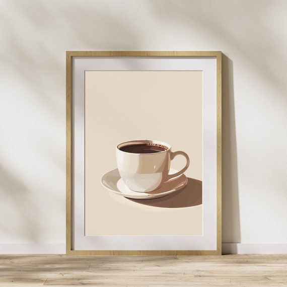 Kitchen Picture Coffee Cup Poster On Matte Premium Paper Decoration Wall Decoration