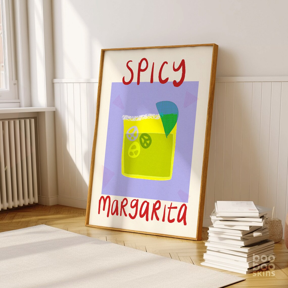 Spicy Marg Cocktail Art Print, Kitchen Bar Decor